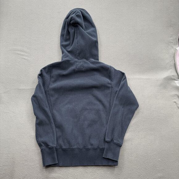 Champion x Todd Snyder Hoodie Mens X-Small Blue Ribbed Side Panels Kangaroo - Picture 2 of 10